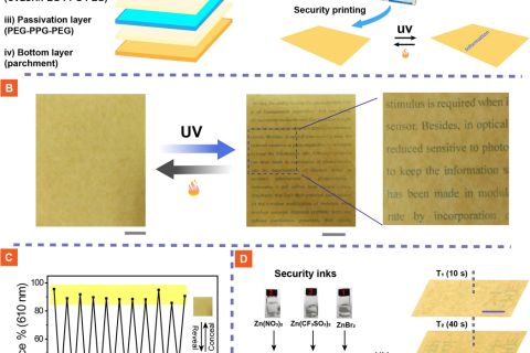 精準(zhǔn)控制光致變色，實(shí)現(xiàn)多級防偽印刷