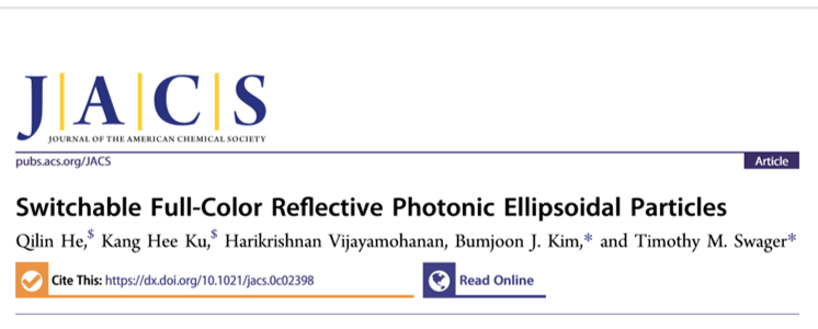Tim Swager院士《JACS》：全光譜轉(zhuǎn)換的橢球形聚合物光子晶體粒子！