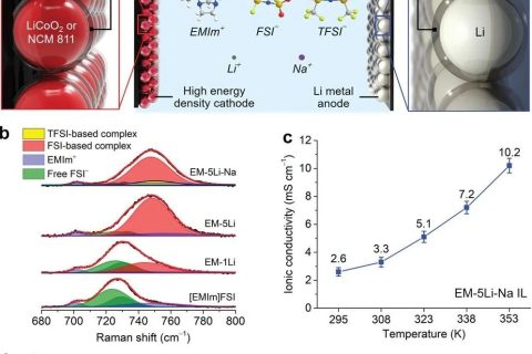 新型離子液體電解質(zhì)助力高能量密度和高安全性鋰金屬電池