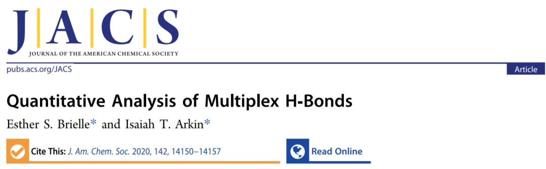 《JACS》： 多重氫鍵的定量分析！
