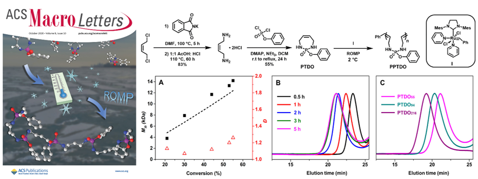 美國西北大學ACS Macro Lett封面：低溫開環(huán)易位聚合制備主鏈可降解的聚磷酰胺